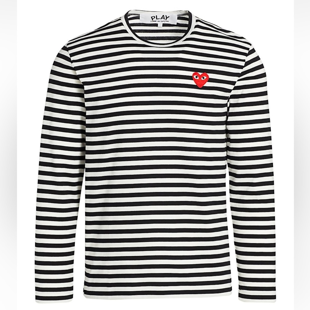 CDG Mini Heart Long-Sleeve Cotton Tee